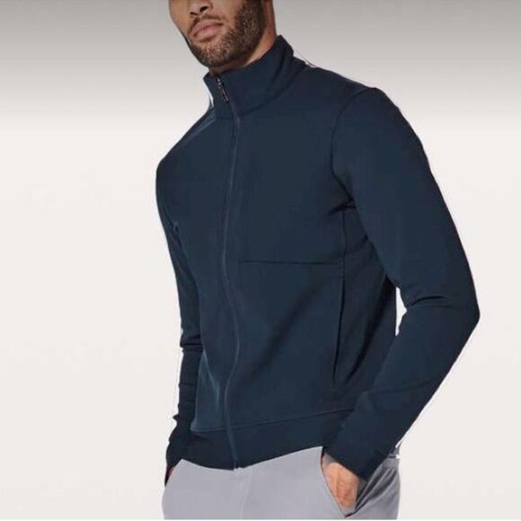 Lululemon men’s navy blue Full Zip athletic jacket size Large - Picture 1 of 10